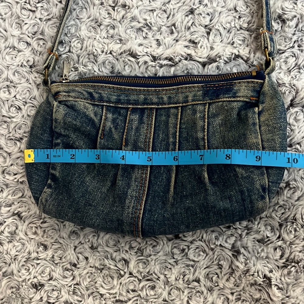 Denim Jeans Vintage Purse Crossbody Shoulder Bag Boho Anthro Coastal Kawaii Goth - Picture 4 of 9